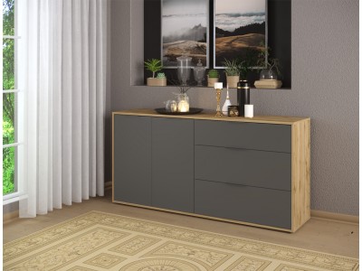 Συρταριέρα Nitro 1D3D (γκρι/wotan δρυς)